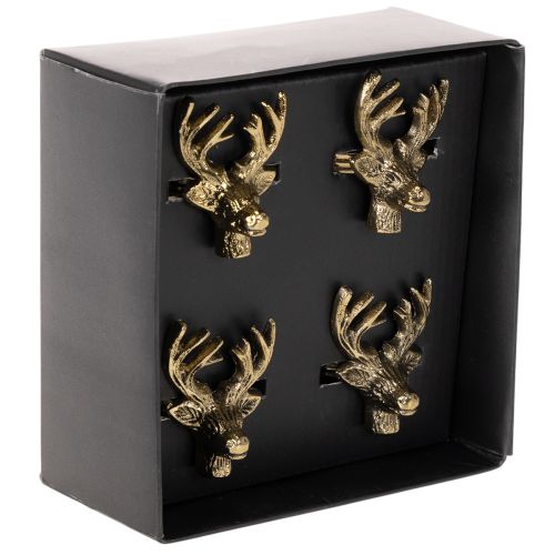 Metal napkin ring with deer