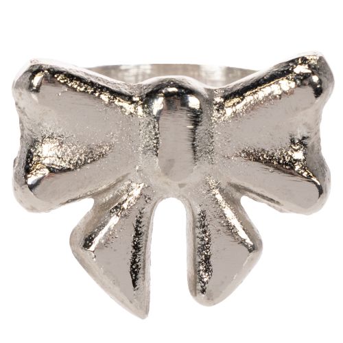 Bow napkin ring, metal, shiny