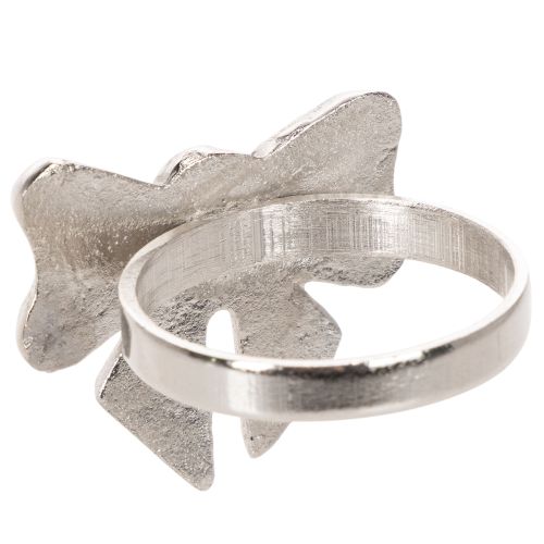 Bow napkin ring, metal, shiny