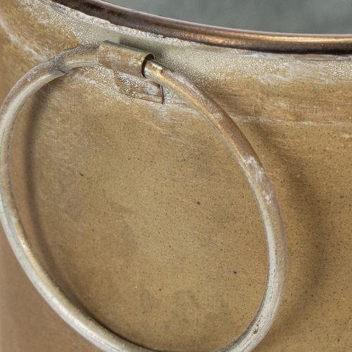 Product Set of metal plant pots and tubs, vintage retro style, L22.5cm/27cm/31cm