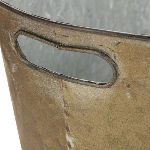 Product Set of plant pots and tubs, copper-colored/white, L32.5cm/36.5cm/41.5cm