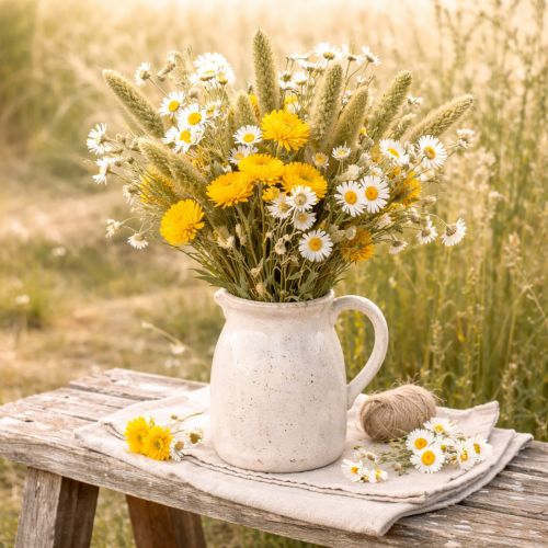 Product Bristle millet (Setaria) dried flowers for rustic and stylish home accessories 75cm 220g