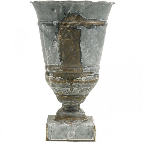 Floristik24 Shabby Chic cup metal table decoration cup vase Ø18.5 H30cm