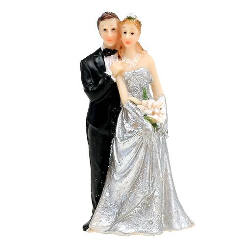 Floristik24 Silver wedding couple 10cm