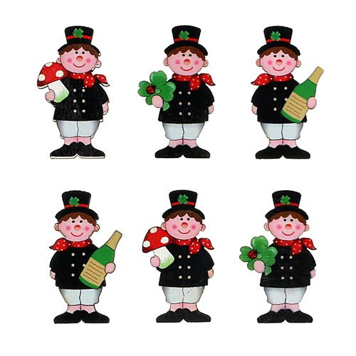 Floristik24 New Year's Eve deco chimney sweep 5cm 24pcs