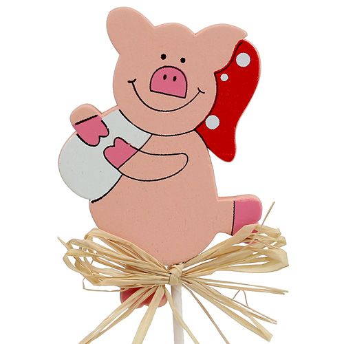 Floristik24 New Year's Eve decoration lucky pig plug 7cm 12pcs