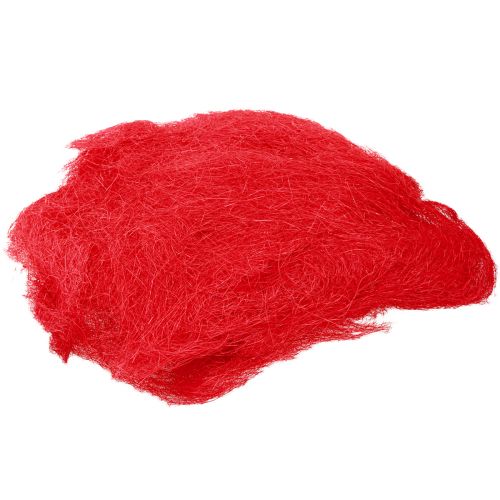 Sisal red, Christmas decoration, sisal wool 300g