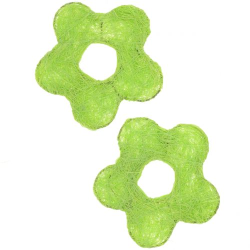 Sisal Flower Light Green Ø7.5cm 25 pcs