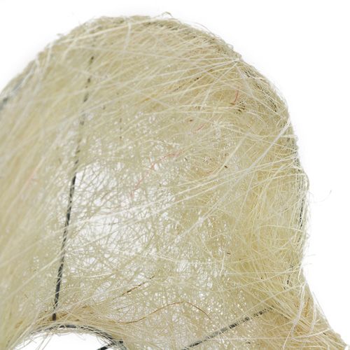 Floristik24 Sisal cuff heart bleached 27cm 1pc