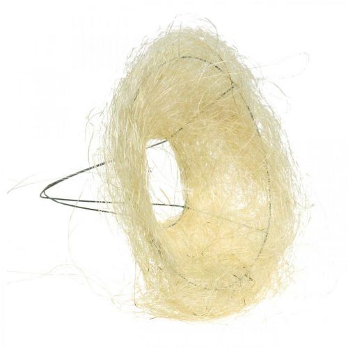 Floristik24 Sisal cuff, bouquet decoration bleached Ø15cm 10p