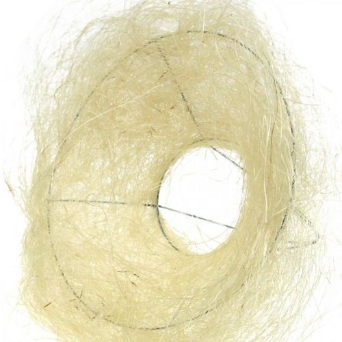Floristik24 Sisal cuff, bouquet decoration bleached Ø15cm 10p