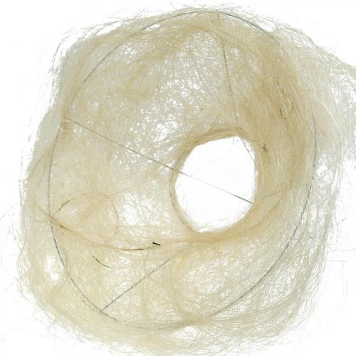 Floristik24 Bouquet, sisal cuff bleached Ø25cm 6 pcs