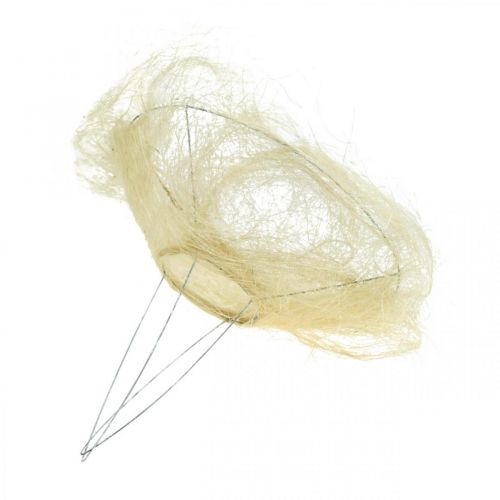 Floristik24 Bouquet, sisal cuff bleached Ø25cm 6 pcs
