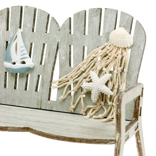 Floristik24 Deco bench maritime gray 17cm x 13cm x 8cm