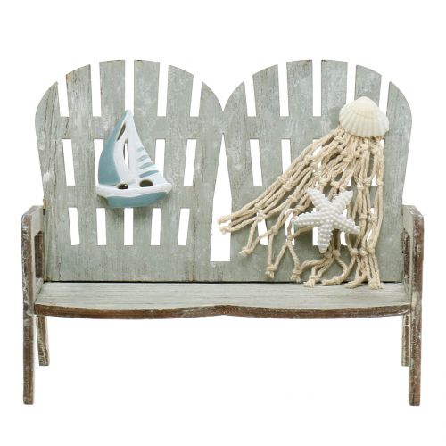 Floristik24 Deco bench maritime gray 17cm x 13cm x 8cm