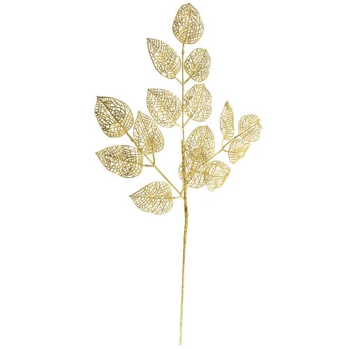 Product Skeleton Leaves Artificial Willow Leaves Gold Branch Deco 63cm