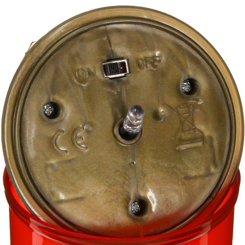 Floristik24 Solar grave lights LED in red white gold Ø6.5cm H12cm