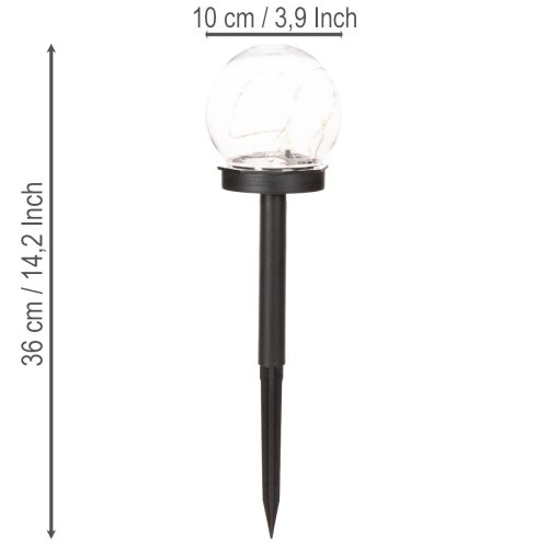 Garden light, globe light with ground spike for outdoor lighting, 36cm, 4 pieces | Floristik24.ie