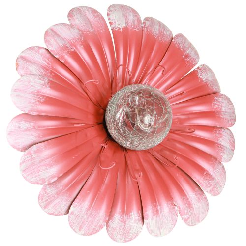 Solar LED Flower Garden Light LED Metal Pink Ø30cm