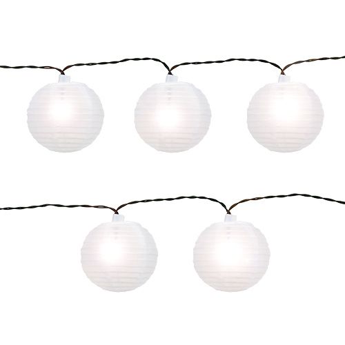 Solar lantern chain LED 4.5m white 10 bulbs