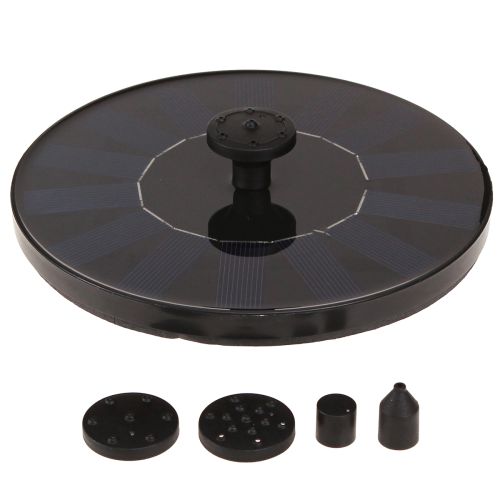 Floristik24 Solar Fountain Ø16cm Black 5 Nozzles