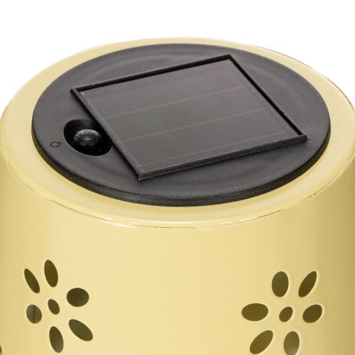 Product Solar table lamp with delicate floral pattern for balcony or terrace, 28cm