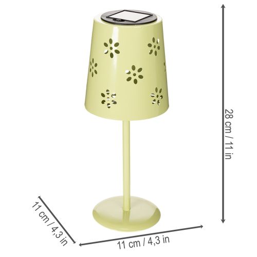 Product Solar LED table lamp with floral design, atmospheric outdoor lighting, 28cm