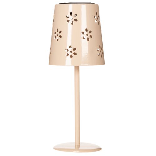 Product Table lamp with floral pattern, solar powered, for romantic garden lighting, 28cm