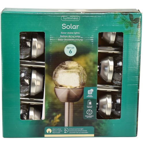 Floristik24 Solar Garden Stake Solar Lights Balcony Ø6cm H36cm 6 pcs