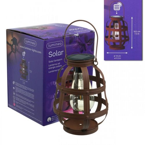 Floristik24 Solar lamp, garden light, decorative lantern warm white Ø14.5cm H19cm