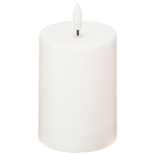 Floristik24 Solar Candle LED Candle with Timer White Warm White Ø7cm H12.5cm