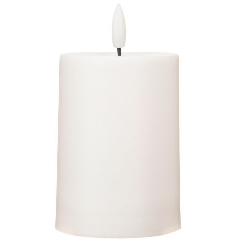 Floristik24 Solar Candle LED Candle with Timer White Warm White Ø7cm H12.5cm