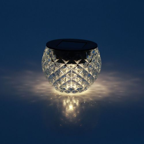 Floristik24 Solar lamp balcony table lamp solar glass Ø7.5cm H6cm