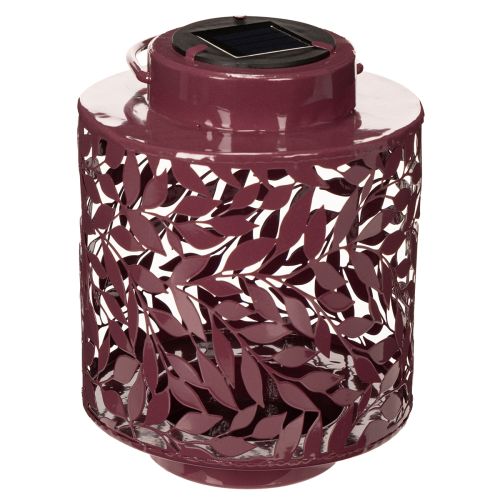 Product Lantern with leaf motif, solar powered, for atmospheric outdoor lighting, 25cm
