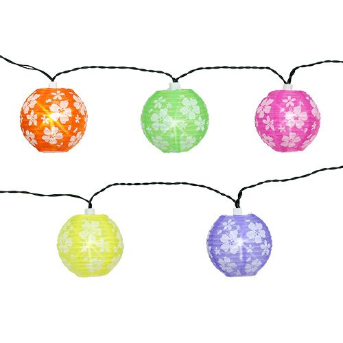 Floristik24 Solar lantern with flower pattern 4.5m 10 LEDs