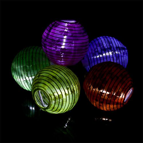 Floristik24 Solar lantern with flower pattern 4.5m 10 LEDs