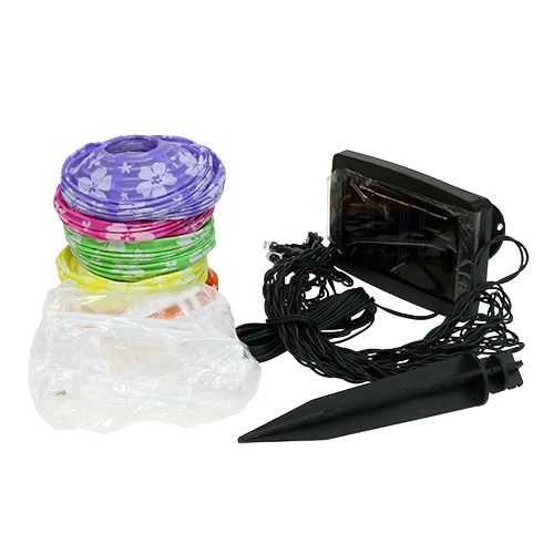 Floristik24 Solar lantern with flower pattern 4.5m 10 LEDs