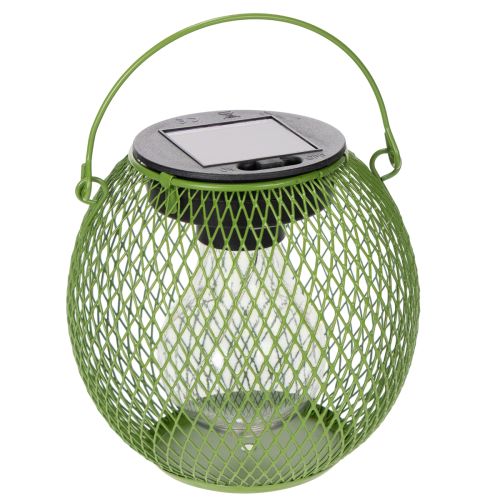 Round LED solar lantern, perfect for garden or patio, atmospheric lighting, 12cm