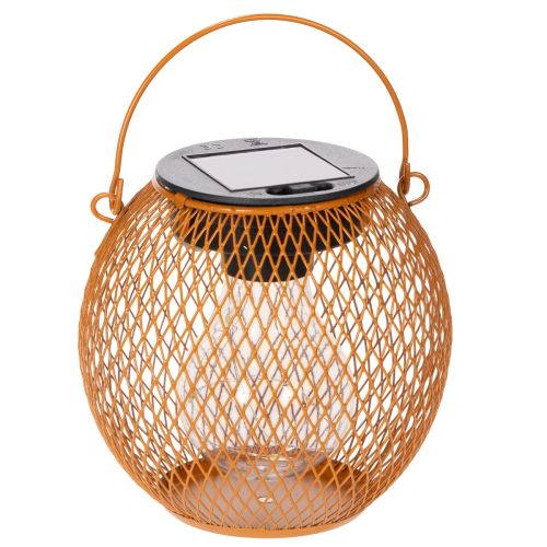 Solar lantern LED for atmospheric garden lighting in an attractive metal design, 12cm