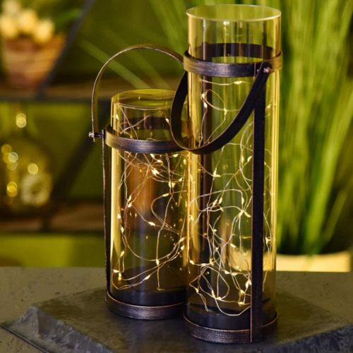 Floristik24 Solar light, light tube for decoration, garden lantern LED warm white H25cm