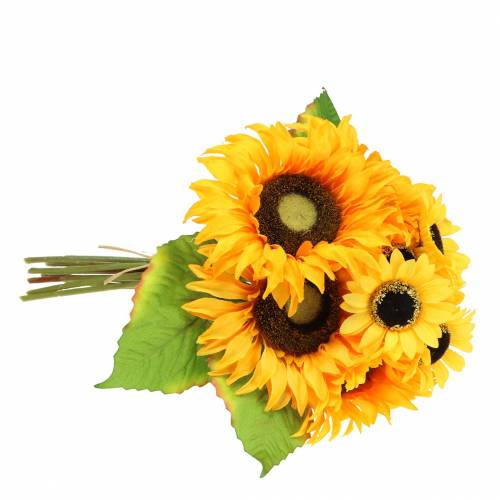Floristik24 Decorative bouquet of sunflowers bunch yellow 30cm
