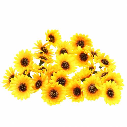 Floristik24 Scattered sunflower heads yellow Ø3.3cm 100p