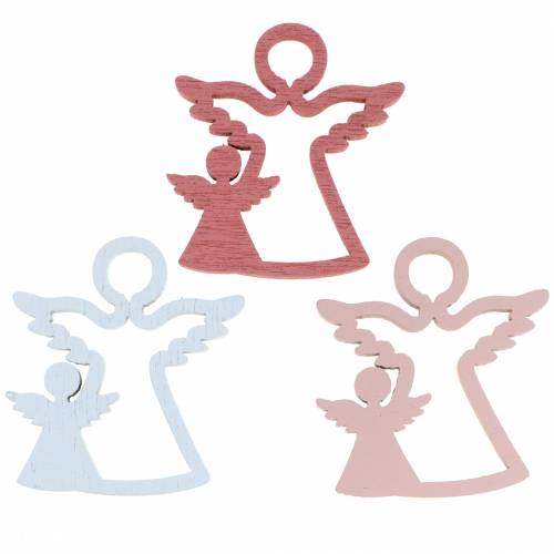 Floristik24 Scatter decoration angel pink/white 24 pcs