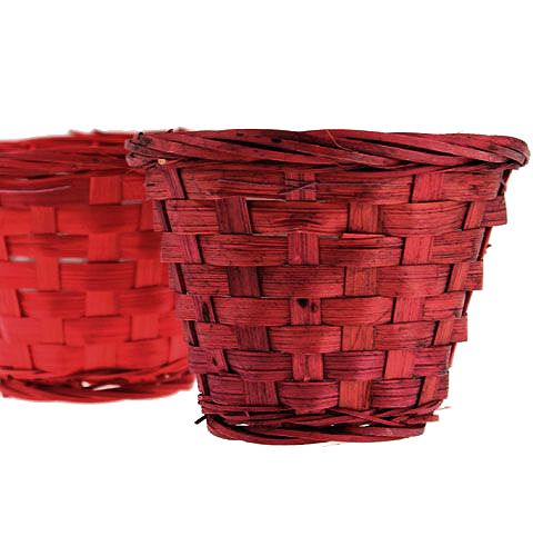 Product Chip basket dark and light red Ø12cm 10pcs