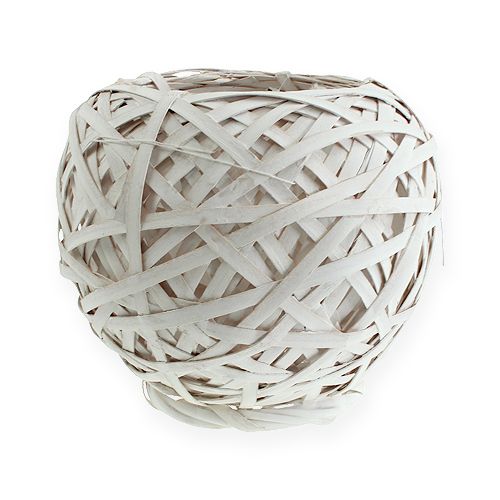 Floristik24 Chip basket round white 20cm