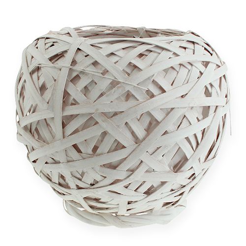 Floristik24 Chip basket round white 25cm
