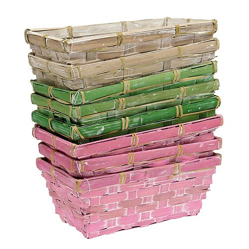 Product Plant basket square multicolored 20cm x 11cm x 7cm 8 pcs