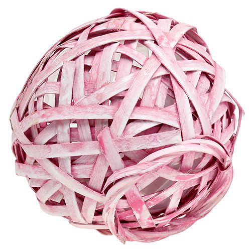 Floristik24 Chip basket round Ø15cm H14cm Pink