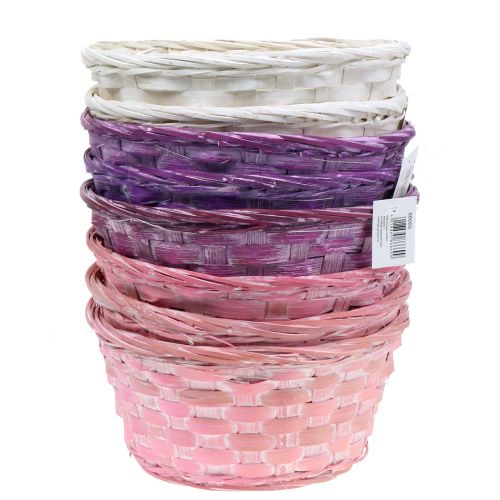Product Chipboard bowl round purple/white/pink Ø19cm 8 pcs