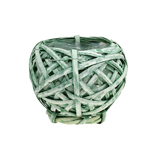 Floristik24 Chip basket round green Ø15cm H14cm